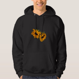 Sonnenblume auf Schwarzem Hoodie