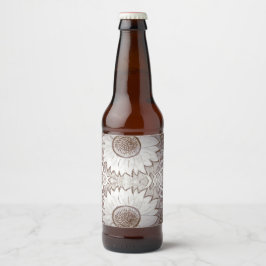 Sonnenblume auf Zuhause Bierflaschenetikett