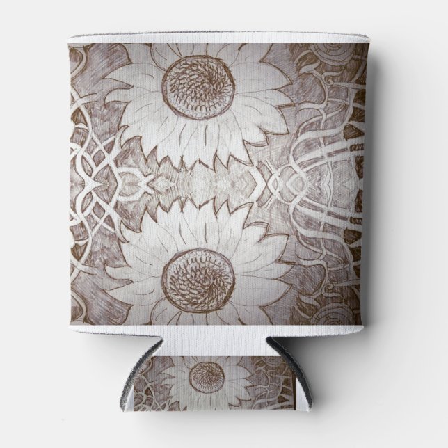 Sonnenblume auf Zuhause Dosenkühler (Vorderseite)