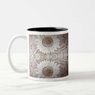 Sonnenblume auf Zuhause Zweifarbige Tasse
