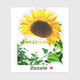 Sonnenblume ausgeschnitten Aufkleber mit Biene