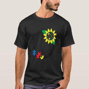 Sonnenblume Autismus-Bewusstseinsmonat  ASD-Unters T-Shirt