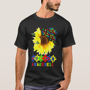 Sonnenblume Autismus Puzzleteil Cool Bewusstsein S T-Shirt