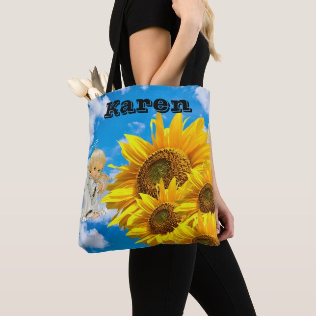 Sonnenblume Baby Angel Sky Tote Bag (Von Nahem)