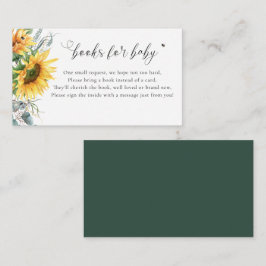 Sonnenblume Baby Duschbücher für Baby Begleitkarte