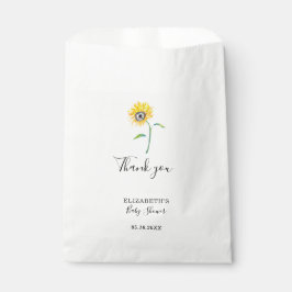 Sonnenblume Baby Dusche Danke Watercolor Floral Geschenktütchen