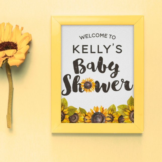 Sonnenblume Baby Duschzeichen Poster (Von Creator hochgeladen)
