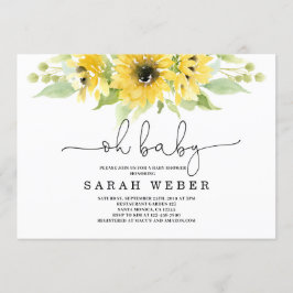 Sonnenblume Babydusche Einladung