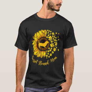 Sonnenblume Basset Hound Mama Hund Lover T-Shirt