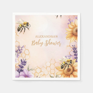 Sonnenblume Bee Baby Dusche Mommy zu Baby Dusche Serviette