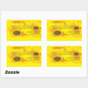 Sonnenblume Beekeeper Honig Jar rechteckige Aufkle Rechteckiger Aufkleber