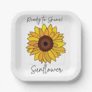 Sonnenblume Bereit zu Strahlen Sonnenblumen-Party Pappteller