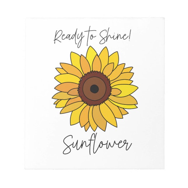 Sonnenblume bereit zum Sonnenblumen Notizblock (Vorderseite)
