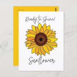 Sonnenblume bereit zum Sonnenblumen Postkarte