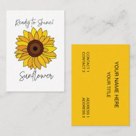 Sonnenblume bereit zum Sonnenblumen Visitenkarte