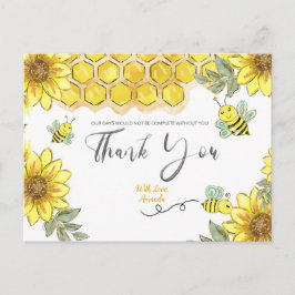 Sonnenblume Biene Danke Karte
