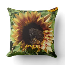 Sonnenblume Biene GIANT Throw Kissen