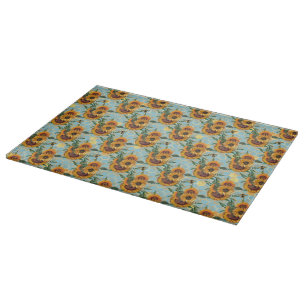 Sonnenblume Bienenstock Honeycomb Golden Cutting B Schneidebrett