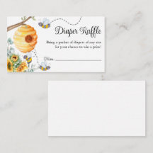 Sonnenblume Bienenwühler Raffle Ticket Babydusche