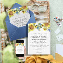 Sonnenblume Blau BOHO Chic Eukalyptus Wedding