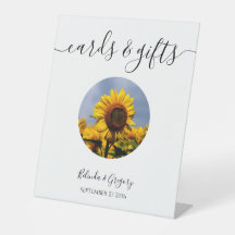 Sonnenblume Blauer Himmel Rustikale Hochzeitskarte