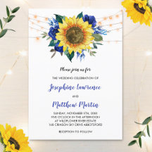 Sonnenblume Blauer Rose Blumenleuchten Hochzeit