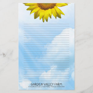 Sonnenblume Blue Sky Lined Personal Writer Paper Briefpapier
