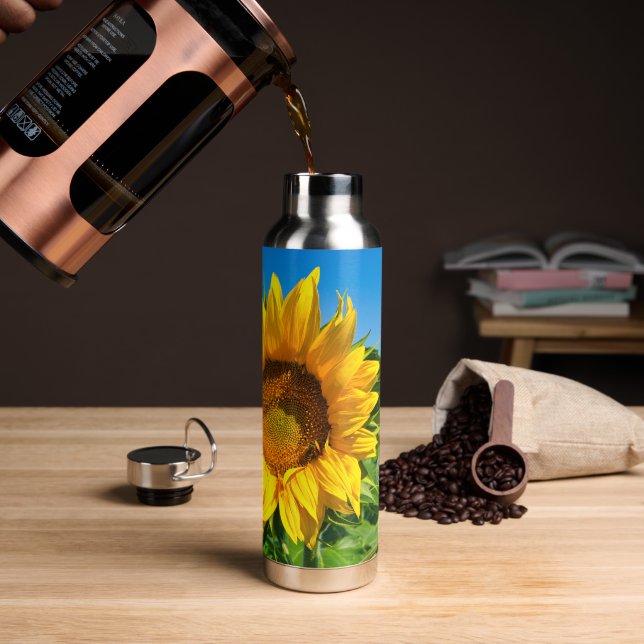 Sonnenblume Blue Sky Perfect Summer Day Trinkflasche (Kaffee)