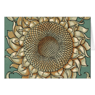 Sonnenblume blühen auf blaugrünem Hintergrund