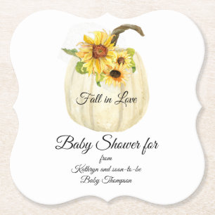 Sonnenblume Blume Bouquet Pumpkin Baby Dusche Untersetzer