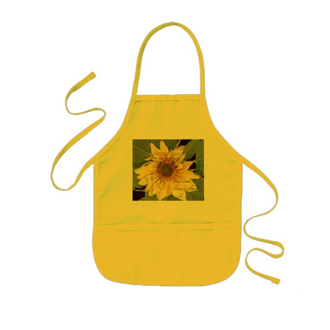 Sonnenblume Blume Französisch Ephemera Schürze (Vorne)