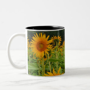 Sonnenblume-Blume Zweifarbige Tasse