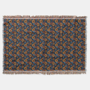 Sonnenblume Blumen Boden Dekor Vintage Lap Decke