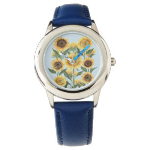 Sonnenblume Blumen Kinder Armbanduhr