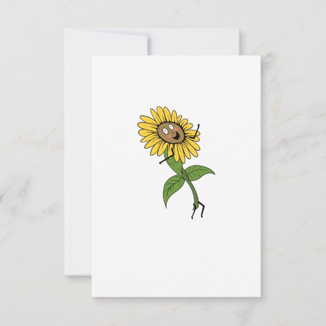 Sonnenblume, Blumen Thema Dankeskarte (Vorderseite)
