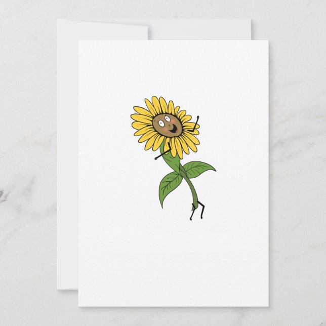 Sonnenblume, Blumen Thema Einladung (Vorderseite)
