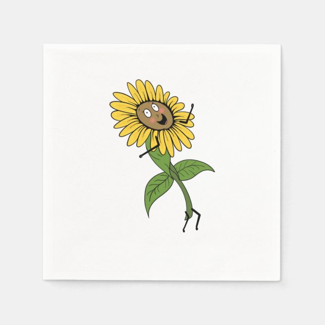 Sonnenblume, Blumendesign Serviette (Vorderseite)
