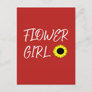 Sonnenblume Blumenmädchen Postkarte