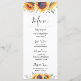 Sonnenblume | Blumenmenü Menükarte