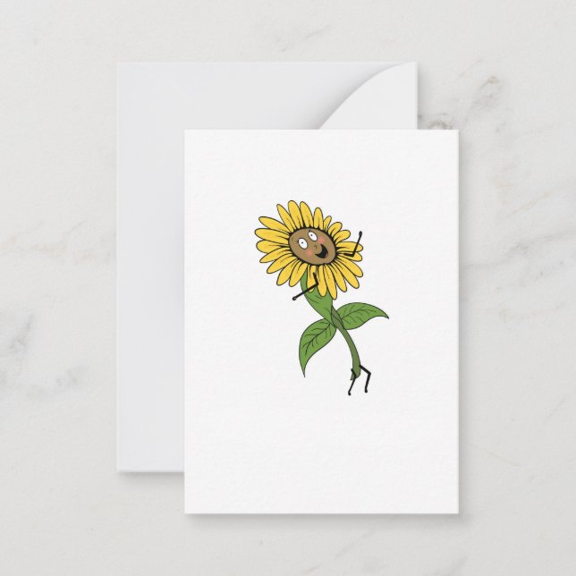 Sonnenblume, Blumenthema Mitteilungskarte (Vorderseite)