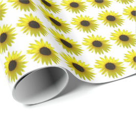 Sonnenblume-Blüten-Muster Geschenkpapier