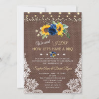 Sonnenblume Blütenblume Burlap Wedding I DO GRILLE