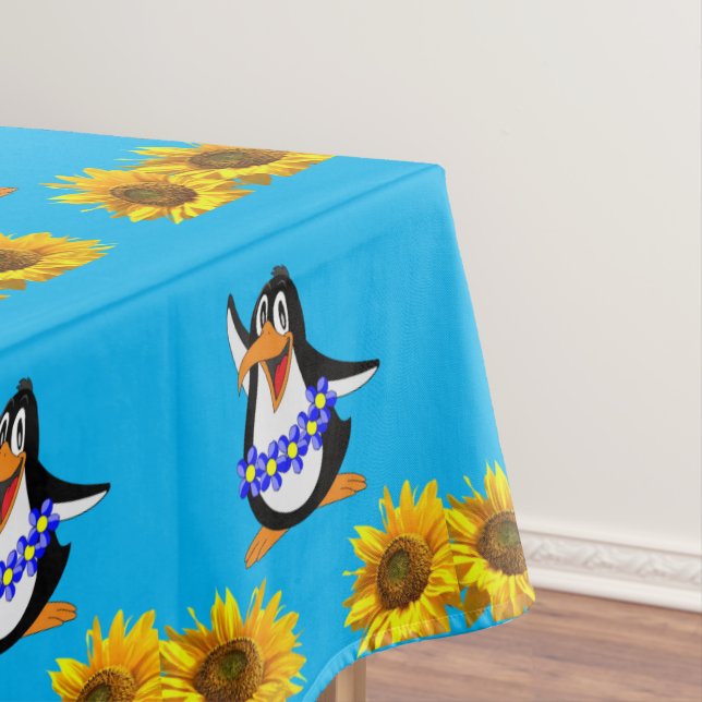 Sonnenblume Blütenpinguin Tablette Tischdecke (Beispiel)