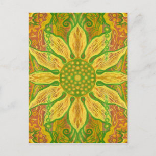 Sonnenblume Bohemian Floral Helianthus Sonnenblume Postkarte