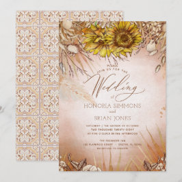 Sonnenblume Boho Beauty Wedding Einladung