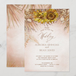 Sonnenblume Boho Bounty Weddingr Einladung