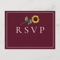 Sonnenblume Bordeaux Wedding RSVP Song Anfrage