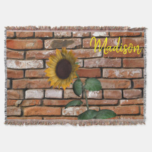 Sonnenblume Brick Throw Blanket Decke