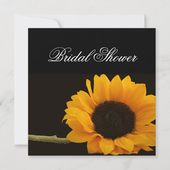 Sonnenblume Bridal Dusche Einladung (Vorderseite)