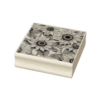 Sonnenblume-Briefmarke Gummistempel